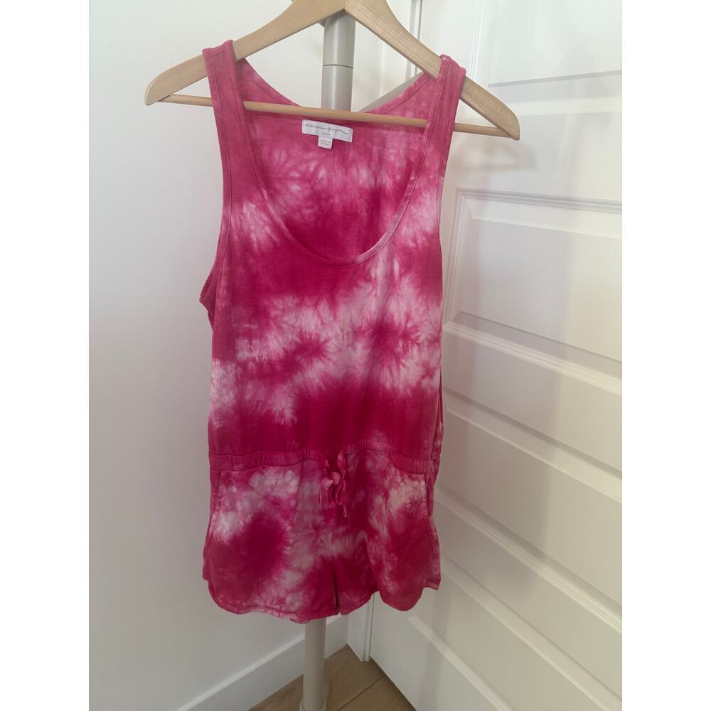 Spiritual Gangster Perfect Lounge Romper Pink Tie-dye Size Medium